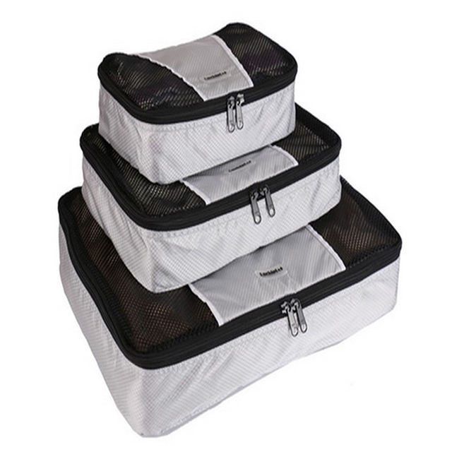3 pcs set cloth organizer luggage packing cubes for travelling