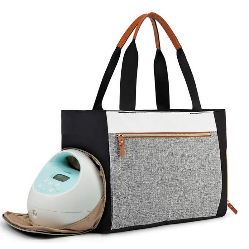 Custom Logo Waterproof Diaper Breast Pump CooLer Tote Bags Women Large Breast Milk Storage Bag for Pumping