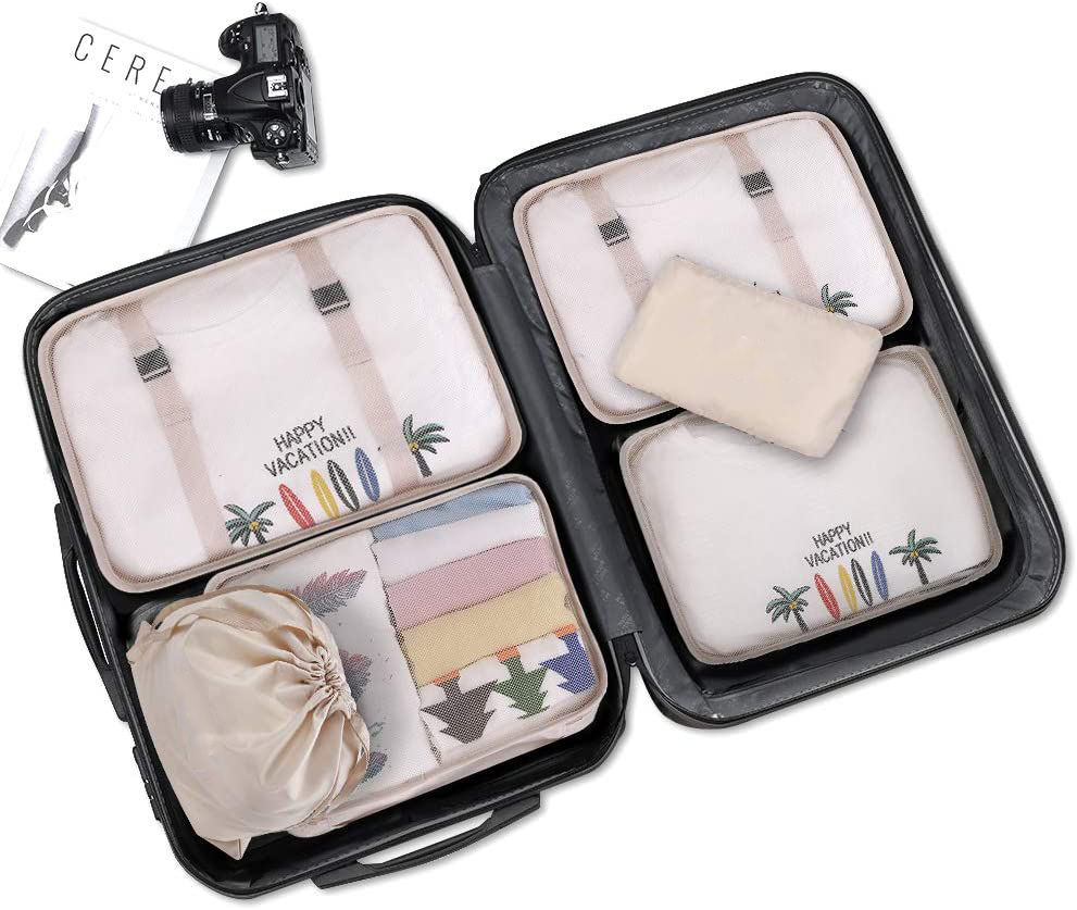 9 In 1 Travel Organizer Bag Set Lightweight Solid Customized Packing Cubes