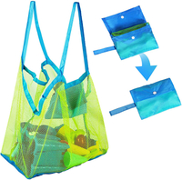 Large Mesh Beach Bag for Toys Sand Away Tote for Child Swim Pool Travel