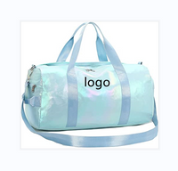 Travel Foldable Gym Sports Duffle Bag Weekender Overnight Bag with Waterproof Shoe Pouch and Air Hole for Women Girls