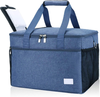Foldable Freezer Heat Leak Proof 40 Can Soft Side Cooler Portable Lunch Large Tote Bag