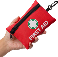 Mini First Aid Kit Small Travel Home Office Vehicle Camping Workplace Outdoor Red