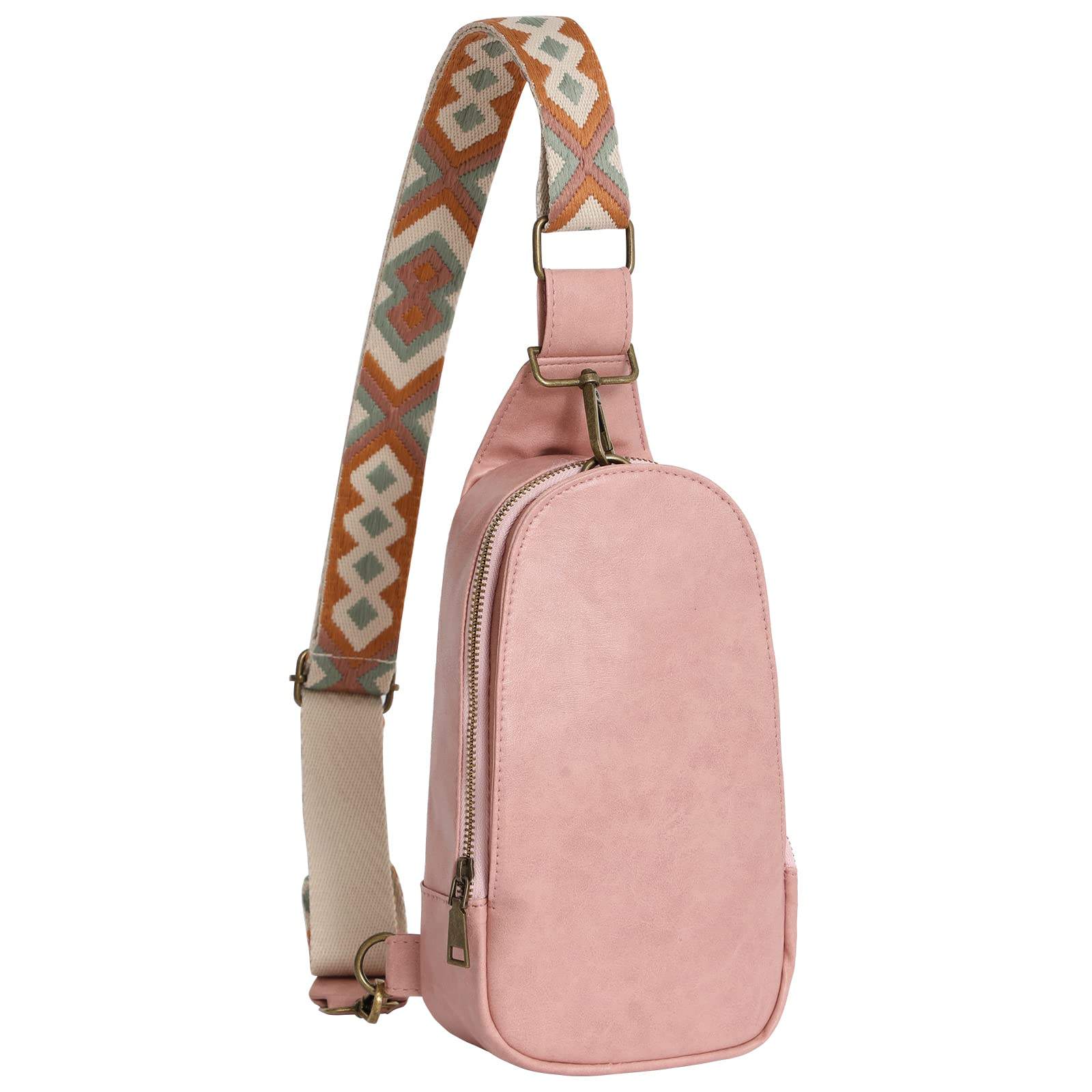 custom logo leather sling bag travel messenger straps shoulder crossbody for women