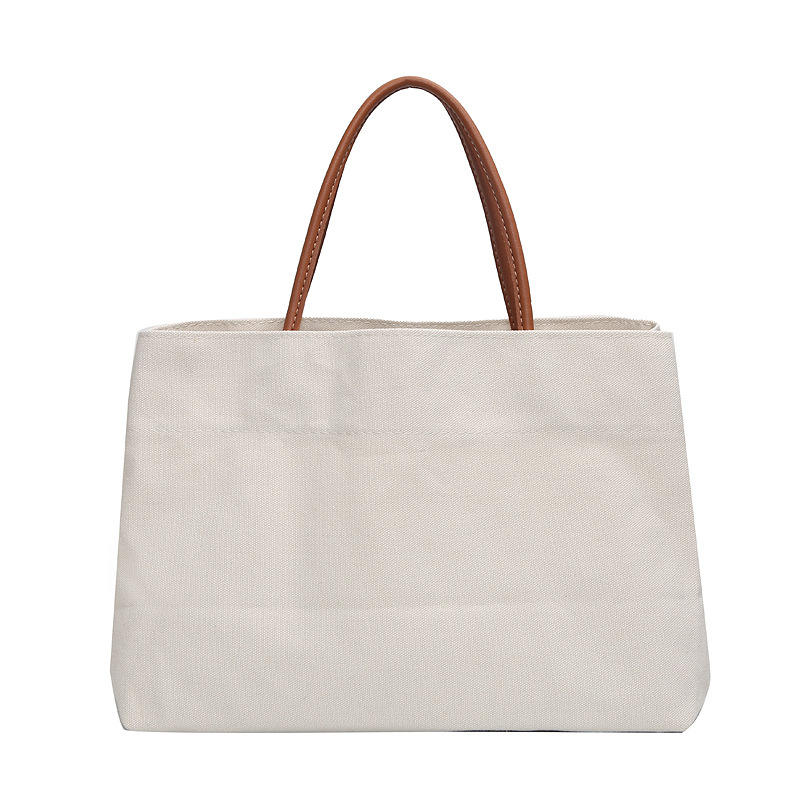 Custom Large Canvas Tote Bag Cross Body Tote Messenger Bag Women Shopping Bags