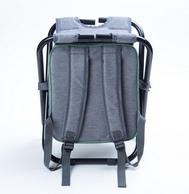 Custom outdoor insulated folding picnic chair with fishing cooler backpack bag