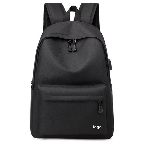 classic design water resistant laptop backpack with charge port lightweight college school black bookbag outdoor casual daypack