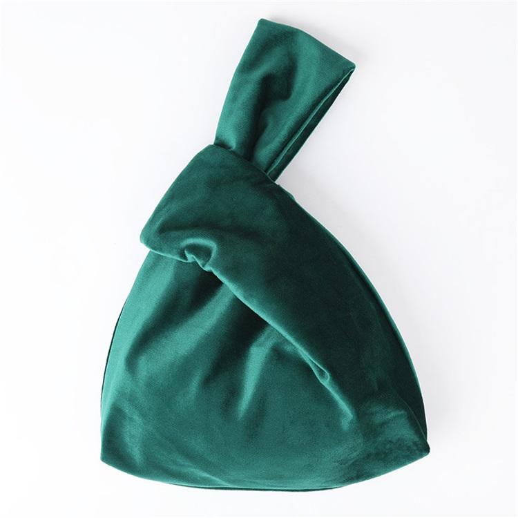 Vintage Handbags Wrist Bag for Women Korea Japanese Style Knot Tote Bag Velvet Cosmetic Bag