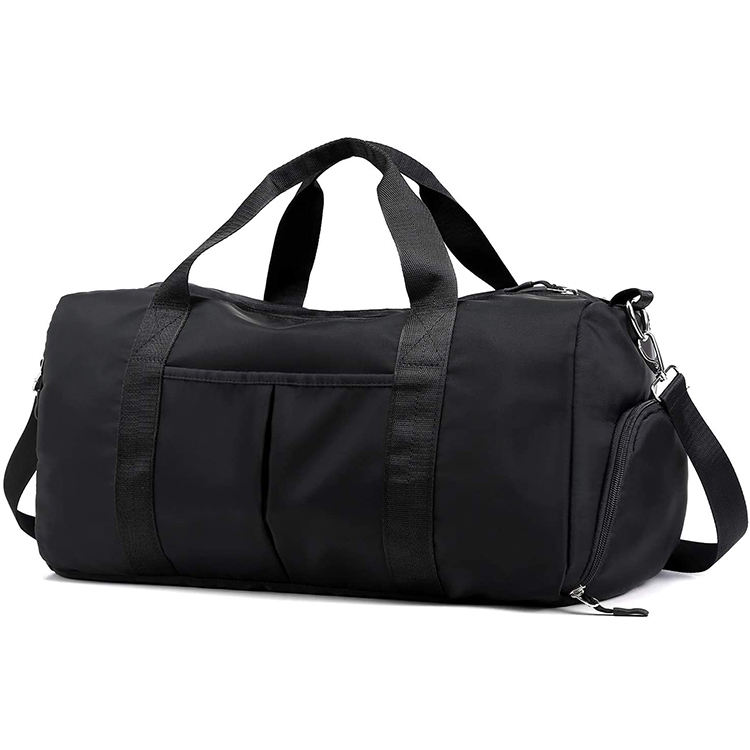 Nylon Gym Duffle Travel Bag Custom Logo Sports Duffel Bags with Shoe Compartment