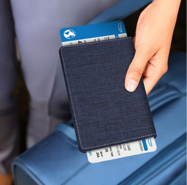 Fashion cheap travel RFID ticket holder wallet men passport holder bag with card slots wholesale
