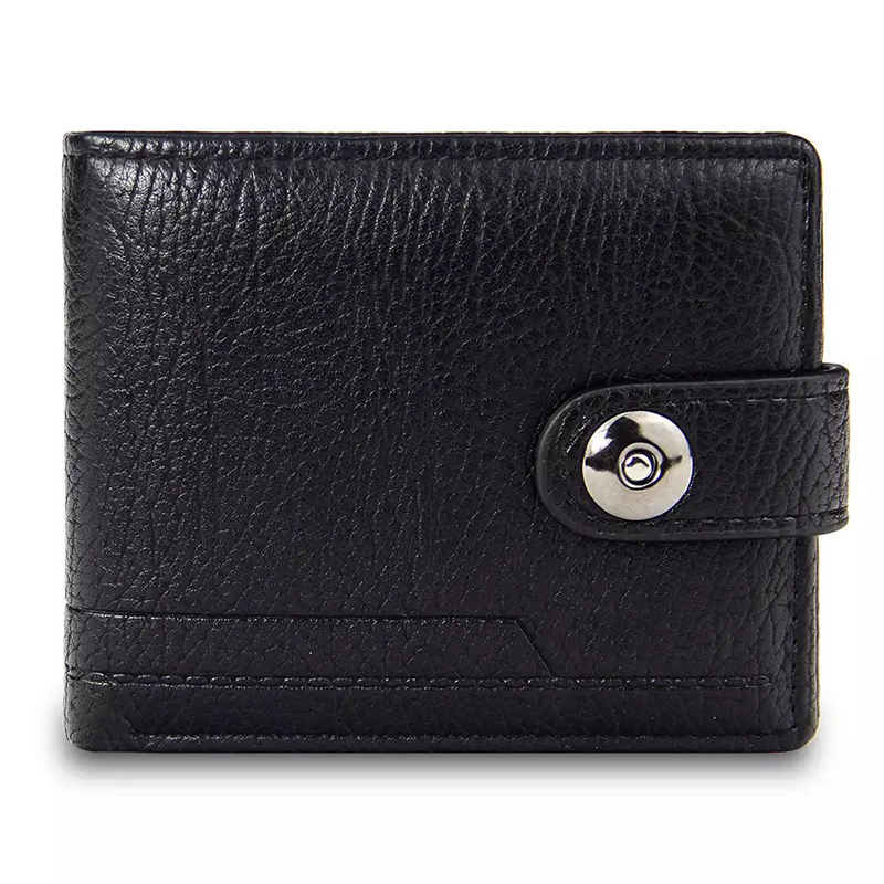 custom minimalist mens slim leather wallet rfid blocking bifold credit card holder brown money purse