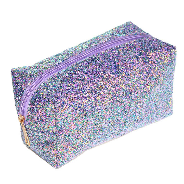 Girls Ladies Stylish Makeup Pouch Bag Fashion Sparkling Glitter Cosmetic Bag Multipurpose Organizer Pouch