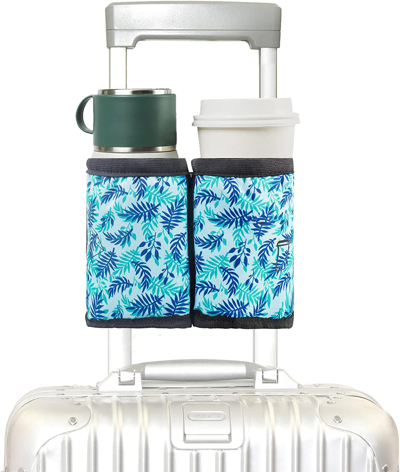 Luggage Travel Drink Bag Cup Holder Free Your Hand For Drink Beverages Caddy Coffee With Backpack Fits All Suitcase Handles
